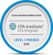 Gerente de Finanzas Corporativas aprueba Nivel I del CFA Program.