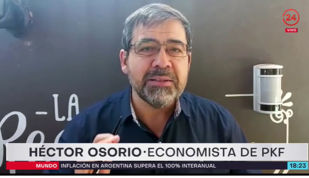Socios de PKF Chile en TVN y radio BioBio refiriéndose al escenario económico.